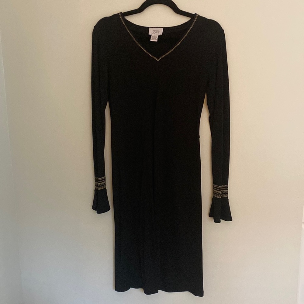 Loft bell sleeve midi